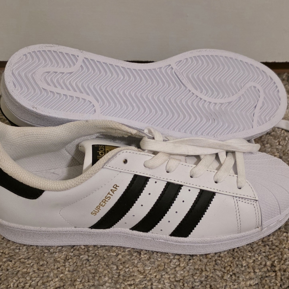 Adidas Superstar White with Black Stripes